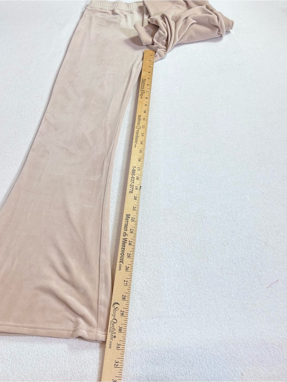Hollister Beige Velour Flare Lounge Pants S Y2K Soft Girl Athleisure Casual Glam - Picture 8 of 10
